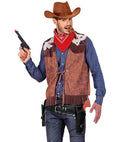 Leatherlook Black Authentic Western Double Holster And Belt