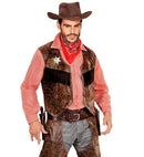 Leatherlook Brown Authentic Western Double Holster And Belt