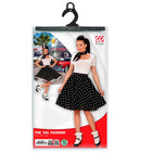 Black 50S Polka Dots Skirt & Neckscarf