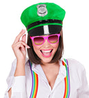 Neon Green Police Hat
