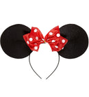 Mouse Ears Headband With Dotted Bow
