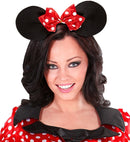 Mouse Ears Headband With Dotted Bow