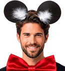 Mouse Ears Headband With Marabou