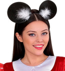 Mouse Ears Headband With Marabou