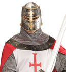 Medieval Knight Helmet With Visor Hard Plastic - Adult Size