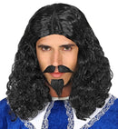 Musketeer Wig, Moustache And Goatee In Box