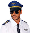 Pilot Set  Hat, Glasses, Epauletten, Aviator Pin 