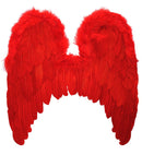 Red Feathered Wings With Marabou Trim &  46X48 Cm