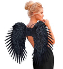 Black Feathered Wings 80X60 Cm