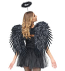 Black Feathered Wings 80X60 Cm