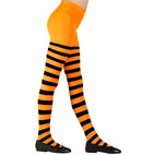 Orange/Black Striped Pantyhose 70 Den