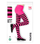 Pink/Black Striped Pantyhose 70 Den