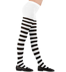 White/Black Striped Pantyhose 70Den