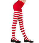 White/Red Striped Pantyhose 70 Den