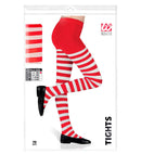 White/Red Striped Pantyhose 70 Den