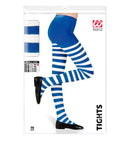 White/Blue Striped Pantyhose 70 Den