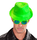 Neon Green Sequin Fedora