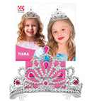 Silver Tiara With Pink Gems