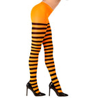 Orange/Black Striped Pantyhose 70 Den
