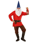Red Gnome  Coat, Pants, Belt With Purse, Boot Covers, Hat, Eyebrows And Beard 