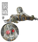Sound Sensor Activated Animated Skeleton Zombie Groundbreaker With Moving Head & Arms, Light-Up Eye And Eerie Laughter 120 Cm 