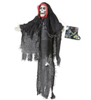 Sound Sensor Activated Animated Shaking Grim Reaper With Light-Up Eyes & Eerie Laughter 46 Cm 