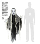 Sound Sensor Activated Sinister Reaper With Light-Up Head & Hands, Thunder Sounds And Eerie Laughter 153 Cm 