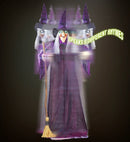 Sound Sensor Activated Animated Turning & Talking Witch With Light-Up Eyes 183 Cm - Speaks 5 Different Rhymes 
