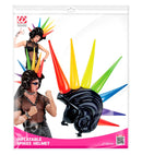 Inflatable Multicolor Spikes Helmet 90 Cm