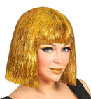 Gold Glitzy Vegas Wig In Box