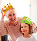 Set Of 6 Paintable Paper Crowns 3 Styles Ass.
