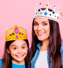 Set Of 6 Paintable Paper Crowns 3 Styles Ass.