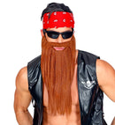 Brown Multicharacter Long Beard With Moustache Comfort Fit