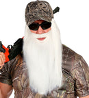 White Multicharacter Long Beard With Moustache Comfort Fit
