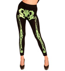 Neon Green Skeleton Leggings 75 Den