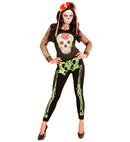 Neon Green Skeleton Leggings 75 Den