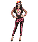 Neon Pink Skeleton Leggings 75 Den