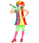 Clown  Dress With Hooped Hemline And Tie, Pantaloons 