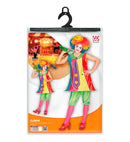 Clown  Dress With Hooped Hemline And Tie, Pantaloons 