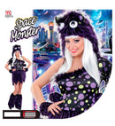 Deluxe Purple Monster Girl  Dress, Headpiece, Cuffs, Leg Warmers 