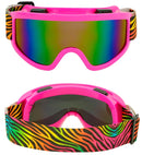 Goggles Après-Ski Winter Party Festival Animalier Tiger Rainbow