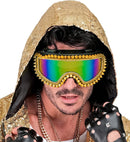 Goggles Après-Ski Winter Party Festival Studded Strass Gold