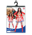 Super Hero Girl  Dress With Cape, Headpiece 