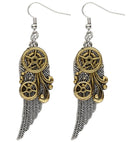 Pair Of Steampunk Earrings With Wings