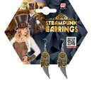 Pair Of Steampunk Earrings With Wings