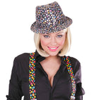 Multicolor Polka Dots Sequined Fedora
