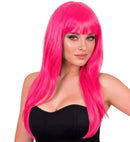 Hot Pink Vogue Wig In Polybag
