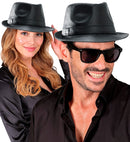 Black Leatherlook Fedora