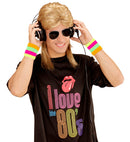 Blond 80'S Mullet Wig With Glasses In Polybag