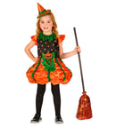 Pumpkin Witch  Dress, Mini Hat 